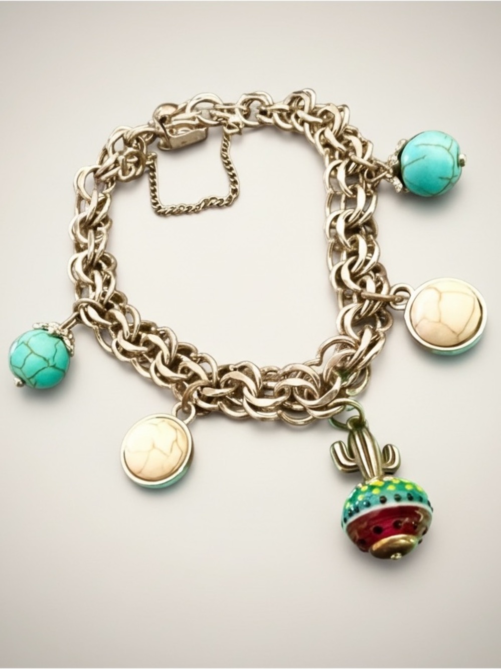 James Avery retired Saguaro finial charm on sterling silver charm bracelet